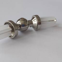 Bay Window Shiny Silver Curtain Pole Connector 25mm /19mm /16mm - Pack Of 1 - thumbnail 3