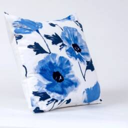 Kate Spade Floral Pillow Cover, Blue White Linen - thumbnail 2