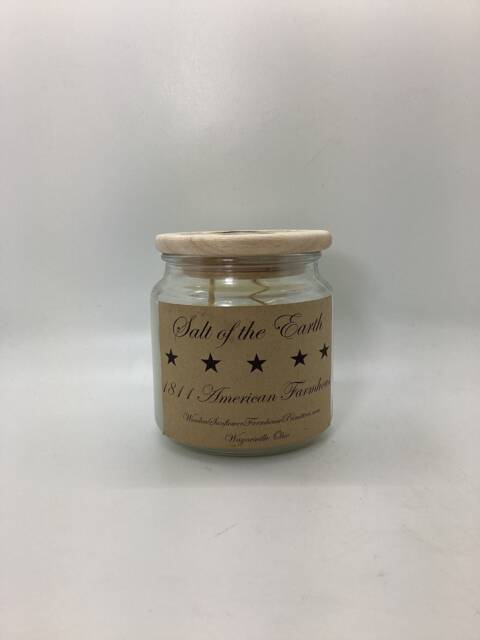 Salt Of The Earth Highly Scented Candle/Apothecary Jar 18Oz/Paraffin Wax/ Farmhouse Candle/Hand Poured Candle/ Country-Primitive Candle - image 1