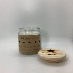 Salt Of The Earth Highly Scented Candle/Apothecary Jar 18Oz/Paraffin Wax/ Farmhouse Candle/Hand Poured Candle/ Country-Primitive Candle - thumbnail 2