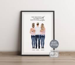 Custom Siblings Print, Personalised Family Personalised Gift, Mothers Day Our - thumbnail 1
