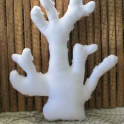 Coral Reef Pillow Chenille Nautical Decor - thumbnail 3