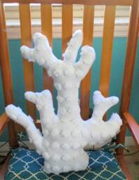 Coral Reef Pillow Chenille Nautical Decor - thumbnail 1