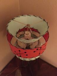 Mid Century Vintage Style Tapered 3 Tier Fiberglass Lamp Shade Starburst Atomic Tng/Sf - thumbnail 2