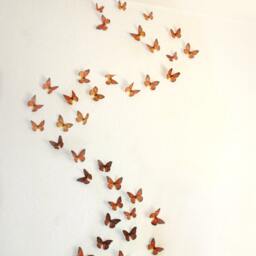 3D Wall Art Realistic Monarch Butterflies - Set Of 100 - thumbnail 3