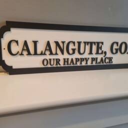 My Happy Place - Street Sign 3D Look Personalised Wall Mount Mdf Decor Gift Present Home Laser Cut 3 Sizes - thumbnail 3