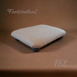 Low Footrest Stool 7.5cm Handmade Footstool With Plastic Feet - thumbnail 1