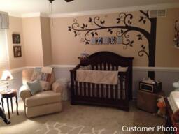 Large Corner Tree Wall Decal - Nursery Mural Art - 95x95 - thumbnail 1