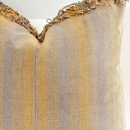 Brown Tribal Hemp Hand Woven Natural Dye Color Hmong Lumbar Pillow Cover - thumbnail 2