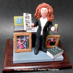 Exercising Mom's/Wife's Personalized Birthday Gift - Custom Made Figurine Clay Statue Gift For Wife, Daughter, Sister - thumbnail 4