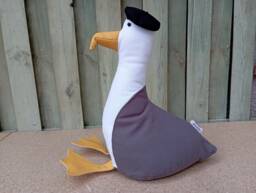 Eddie The Seagull Doorstop/Bookend -Diy Flat Packed-Funny Doorstop-Coastal Decor-House Warming-Beach Life-Unique Gift-Birds-Grey-White - thumbnail 1