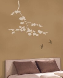 Wall Stencil Sycamore Spreading Branch - Stencils Better Than Decals Diy Wall Decor - thumbnail 2