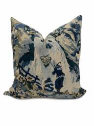 Thibaut Moorea Anna French Manor Collection Cushion Cover Pillow Double Sided Blue - thumbnail 1