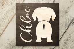 Personalized Dachshund Dog Butt Sign With Pet Name, Wood Leash Holder For Birthday Anniversary - thumbnail 1