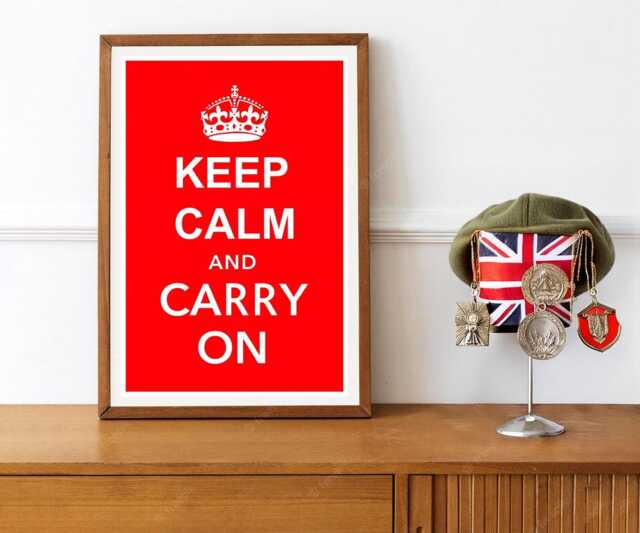 Reprint Of The British Ww2 Poster - Keep Calm & Carry On - image 1