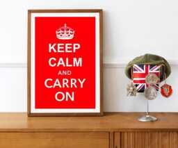 Reprint Of The British Ww2 Poster - Keep Calm & Carry On - thumbnail 1