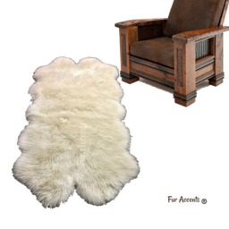 Faux Fur Sheepskin Rug - Shag Accent Rug, Animal Friendly - thumbnail 2