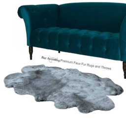 Faux Fur Sheepskin Rug - Shag Accent Rug, Animal Friendly - thumbnail 3