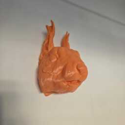 Red Squirrel Head Wall Art - Animal Decor 3D Printed - thumbnail 3