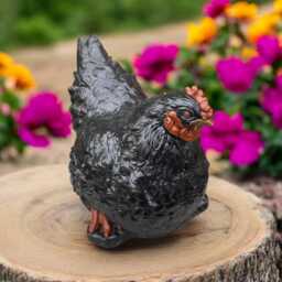 Concrete Chicken Statue Cement Hen Figurine Stone Farm Bird Sculpture Outdoor Garden Ornament Rustic Farmhouse Decor Gift For Lover - thumbnail 3