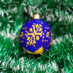 Christmas Ball Of Beads, Exclusive Gift For Christmas, Beaded Balloon With Pictures, Ornament, Christmas Decorations, New Year's Toy - thumbnail 3