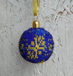 Christmas Ball Of Beads, Exclusive Gift For Christmas, Beaded Balloon With Pictures, Ornament, Christmas Decorations, New Year's Toy - thumbnail 1