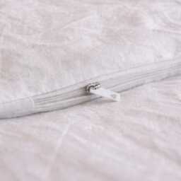 Washed Cotton Duvet Cover Set - Linen Look, Hidden Zipper - thumbnail 2