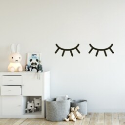 Sleepy Eyes Wall Decal, 4 Sizes From S Up To Xl, Sleepy Eyes Sticker in Black, Gold, Lashes Stickers, Kids Room Decals & Home Decor - thumbnail 2