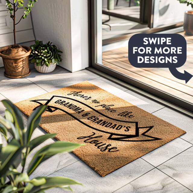 Personalized Grandparent Doormat Design - Customize Your Favorite Custom Door Mat Gift Family Name Rug - image 1