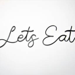 Lets Eat Wire Words Kitchen Dining Room Wall Art Decor, Lets Eat Sign Metal Gifts Home Decor - thumbnail 2