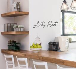 Lets Eat Wire Words Kitchen Dining Room Wall Art Decor, Lets Eat Sign Metal Gifts Home Decor - thumbnail 1