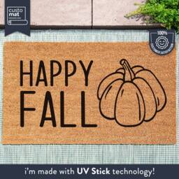 Fall Welcome Door Mat - Happy Seasonal Doormat Autumn Decor Home Halloween Pumpkin Autumnal Gifts - thumbnail 1