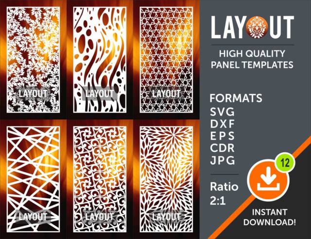 Room Divider Panel, Privacy Screen, Wall Hanging, Stencil, Cnc, Laser, Plasma Cricut Cutting File, Cdr, Svg, Dxf, Ai, Eps, Jpg - image 1