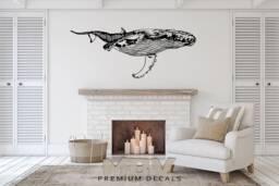 Humpback Whale Wall Decal Removable Vinyl Nursery Decor - thumbnail 1