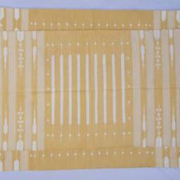 Multiple Sizes Yellow & White Stripes Handmade Cotton Rug Dhurrie - Colour - thumbnail 2