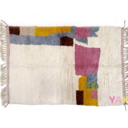 Yakiti - 5X8Ft Moroccan Rug, Beni Ourain Area Modern Wool Living Room Beniourain Handmade Soft Carpet, 147 cm X 260 - thumbnail 3