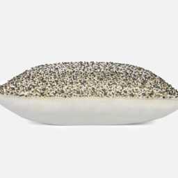 Hand Embroidered Beaded Velvet Pillow Cover, Cream & Antique Gold - Bmcc040 - thumbnail 2