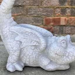 Garden Dragon Statue Concrete Baby Sculpture Cement Animal Decoration Handmade Ornament Dragon Lover Gift Front Door Figurine - thumbnail 2