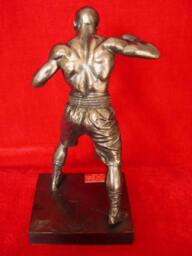 Evander Holyfield Limited Edition Bronzed Boxing Sculpture, Legends Forever - thumbnail 2