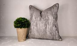 Luxury Square Abstract Iliv Velvet Piped Scatter Cushion Cover Modern Throw Pillow - thumbnail 1