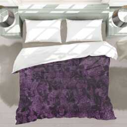 Dark Plum Mute Abstract Grunge Textured Comforter, Contemporary Maximalist Aesthetic Bedding For Moody Eclectic Bedroom D??cor #222 - thumbnail 2