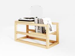 Turntable Stand & Vinyl Record Storage, Player Organizer, Media Console