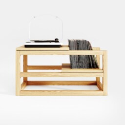 Turntable Stand & Vinyl Record Storage, Player Organizer, Media Console - thumbnail 3