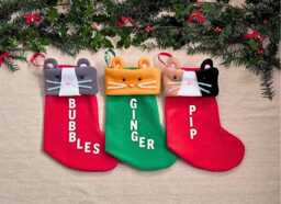 Personalised Guinea Pig Christmas Stocking Handmade Fleece Custom Pet Gift