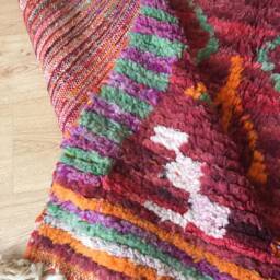 Moroccan Rug Boujaad/Antique Wool Rug Bohemian Atlas Vintage 155 X 247 cm 5.08 8.10 Ft Bouj  501 No Return - thumbnail 3