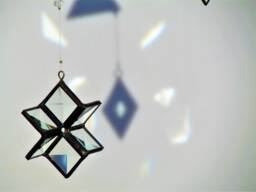 Handcrafted Glass Crystal Mobile Geometric Hanging Art Sculpture