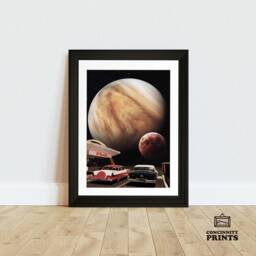 Retro Futurism - Vintage Artwork A2 A3 A4 Framed Poster Print Wall Art - thumbnail 1