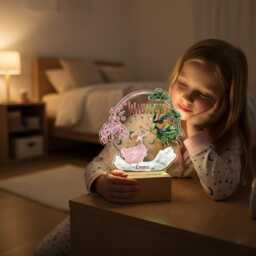 Personalized Wicked Night Light 2025, Elphaba & Glinda Fan Gift, Musical Home Decor, Emerald City Fantasy Led Acrylic Lamp - thumbnail 2