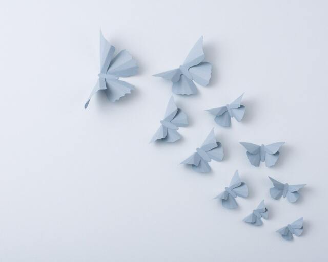 3D Wall Butterflies Overcast Butterfly Silhouettes For Home Decor, Nursery, Children's Room - image 1