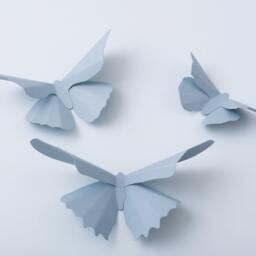 3D Wall Butterflies Overcast Butterfly Silhouettes For Home Decor, Nursery, Children's Room - thumbnail 2